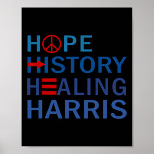 Póster Kamala Harris Hope History Healing Harris Walz 200