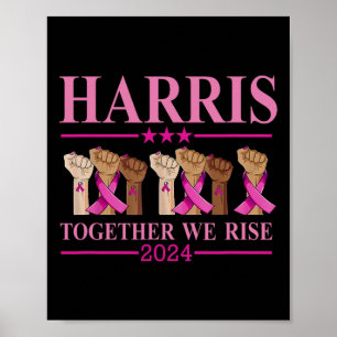 Póster Kamala Harris juntos hacemos notar el cáncer de ma