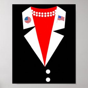 Póster Kamala Harris Pantsuit Fiesta de disfraces Preside