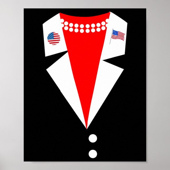 Póster Kamala Harris Pantsuit Fiesta de disfraces Preside (Frente)