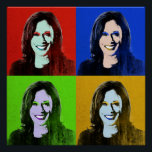 Póster Kamala Harris Pop Art (Rojo, Azul, Verde, Amarillo<br><div class="desc">El arte pop político y los regalos políticos de PolitiClothes.com y PolitiCardz.com Encuentran los regalos políticos y electorales más únicos, incluyendo: camisetas políticas, pegatinas para parachoques políticos, botones políticos, Posters políticos, pines políticos, tarjetas políticas, tazas políticas, Posters políticos, Rótulos políticos y más! Arte y arte político: http://www.PolitiClothes.com Cartas y regalos...</div>