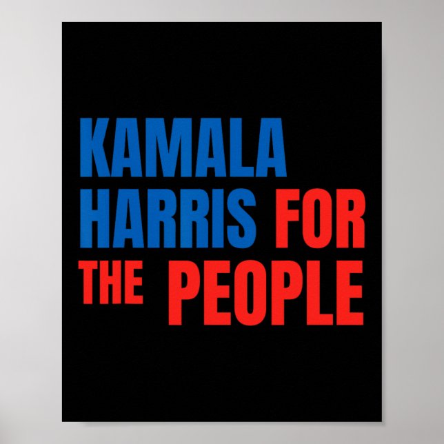 Póster Kamala Harris Por El Presidente Popular Estadounid (Frente)