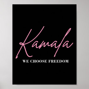 Póster Kamala Harris por la libertad de elección del pres
