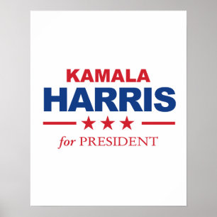 Póster Kamala Harris por la presidencia -