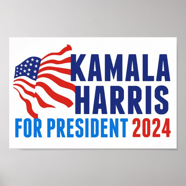 Póster Kamala Harris por las elecciones presidenciales de (Frente)