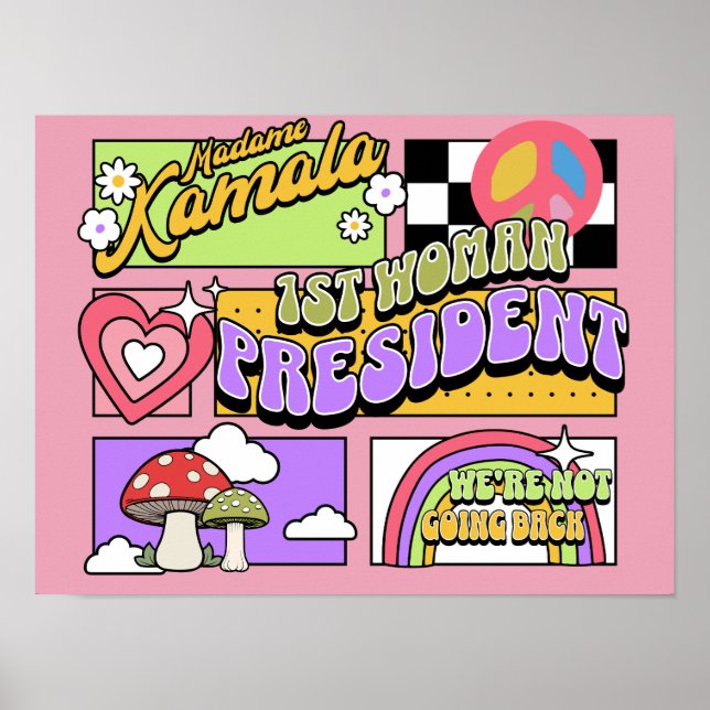 Póster Kamala Harris Primera investidura de presidenta (Frente)