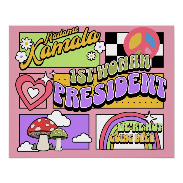 Póster Kamala Harris Primera investidura de presidenta (Anverso)