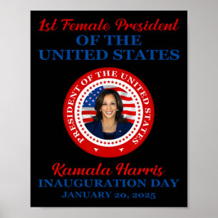 Póster Kamala Harris Primera investidura de presidenta Pa