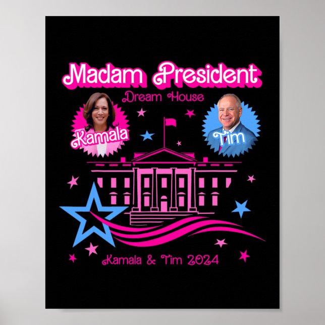 Póster Kamala Harris Señora Presidenta Casa Blanca (Frente)