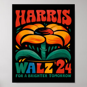 Póster Kamala Harris Tim W 2024 Peace Lgbt Harris W Waltz