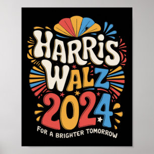 Póster Kamala Harris Tim Waltz Campaign Harris W 2024 Ele