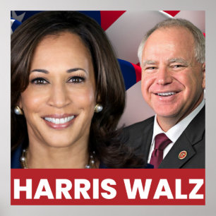 Póster Kamala Harris Tim Walz 2024