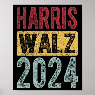 Póster Kamala Harris Tim Walz Waltz Harris Walz Waltz 202