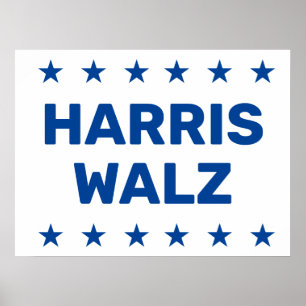 Póster Kamala Harris Tim Walz Yard
