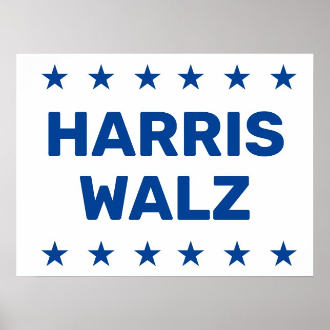 Póster Kamala Harris Tim Walz Yard (Frente)