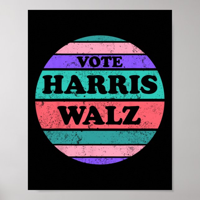 Póster Kamala Harris Tim WAlzheimer Presidente 2024  (Frente)