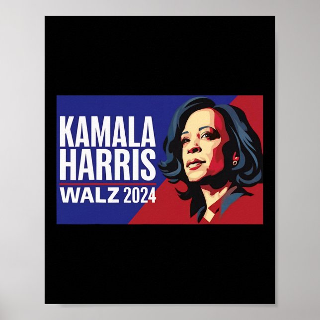 Póster Kamala Harris Tim Wheimer Waltz 2024 (Frente)