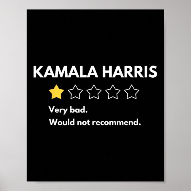Póster Kamala Harris Una Estrella Muy Mal No (Frente)
