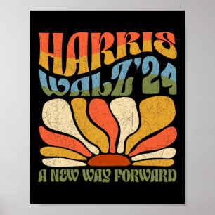 Póster Kamala Harris una nueva forma de avanzar 2024 Boho