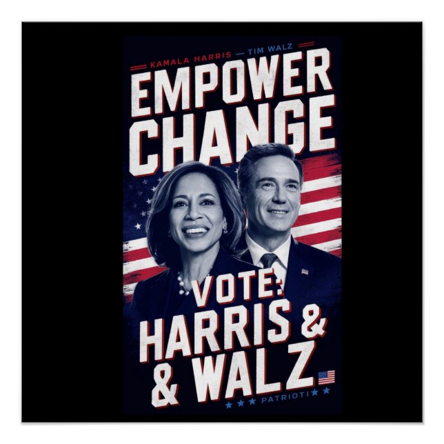 Póster Kamala Harris y Tim Walz (Anverso)