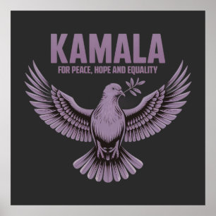 Póster Kamala por la Paz, la Esperanza y la Igualdad Apoy