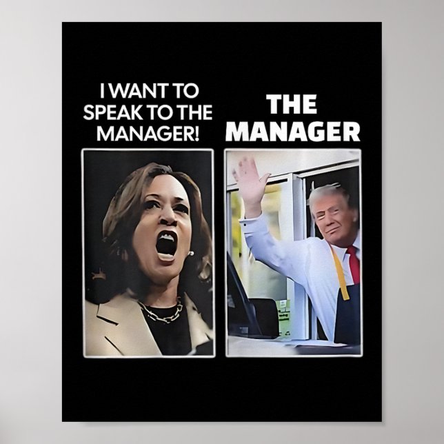 Póster Kamala Quiero Hablar Con El Director Trump Mcdona (Frente)