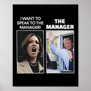 Póster Kamala Quiero Hablar Con El Director Trump Mcdona