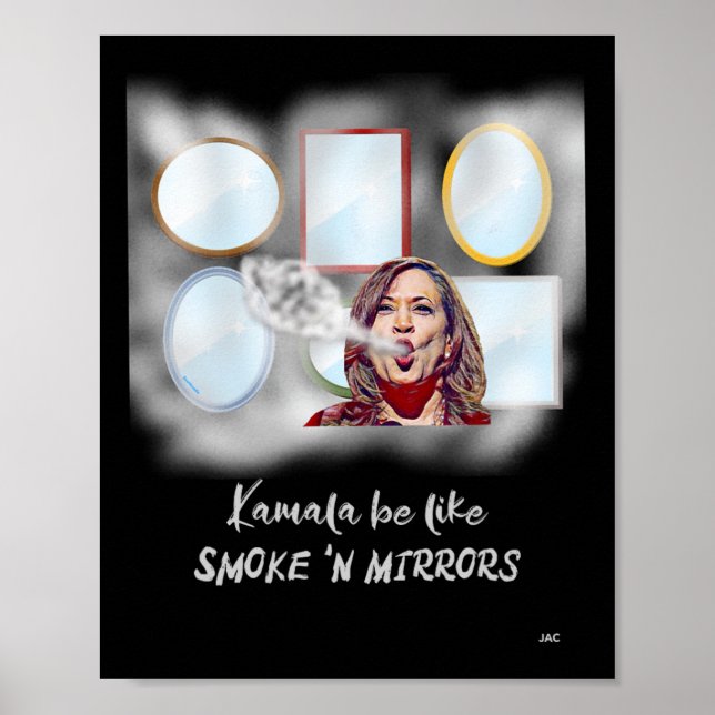 Póster Kamala sea como el humo en los espejos (Frente)