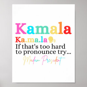 Póster Kamala si es muy difícil de predecir, juzgue a la 