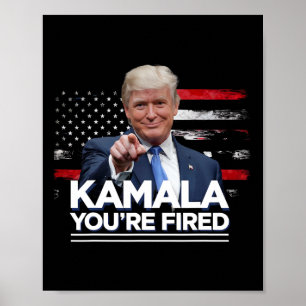 Póster Kamala te despiden presidente gracioso, Trump se r