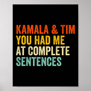 Póster Kamala Y Tim Me Tenías En Las Sentencias Completas