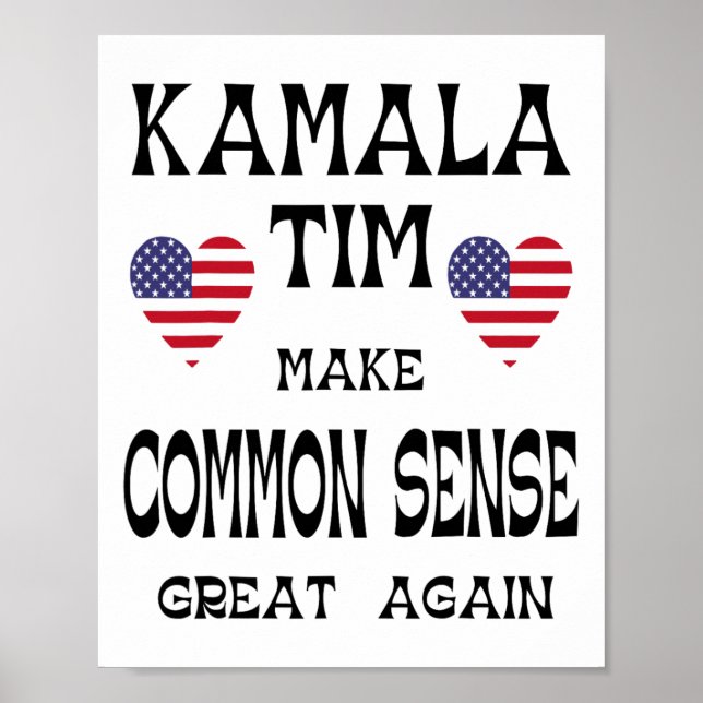 Póster Kamala Y Tim - Que El Sentido Común Sea Grande De  (Frente)