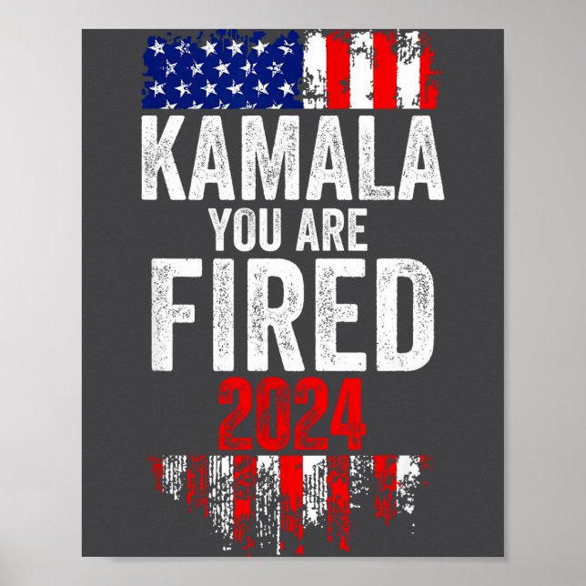 Póster Kamala You're Fired Funny Anti Kamala Harris Elect (Frente)