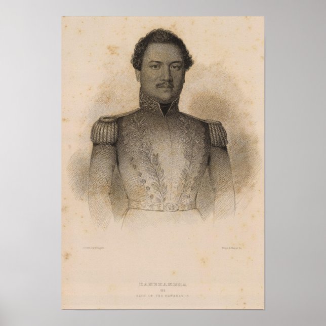 Póster Kamehameha, Hawaii (Frente)