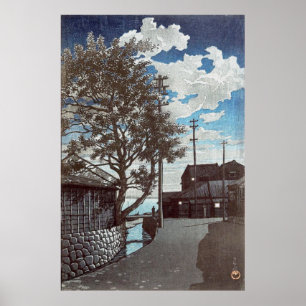 Póster Kamezaki en la provincia de Bishu Kawase Hasui 192