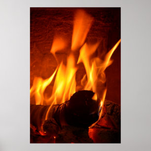 Póster Kaminfeuer, Heizkamin,