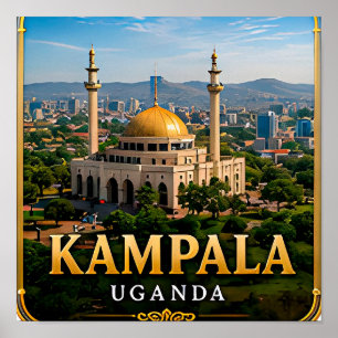 Póster Kampala Seven Hills y Mezquita Nacional de Uganda