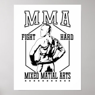 Póster Kämpfer de MMA "Lucha fuerte"