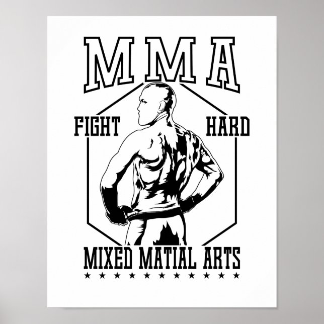 Póster Kämpfer de MMA "Lucha fuerte" (Frente)