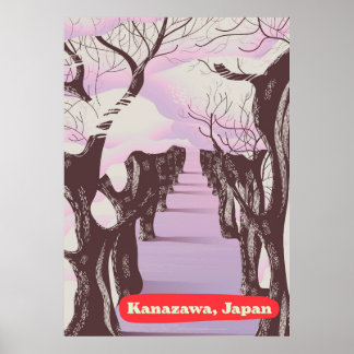 Póster Kanazawa, Japón florece