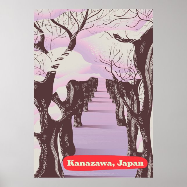 Póster Kanazawa, Japón florece (Frente)