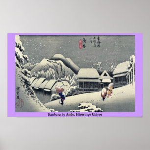 Póster Kanbara por Ando, Hiroshige Ukiyoe