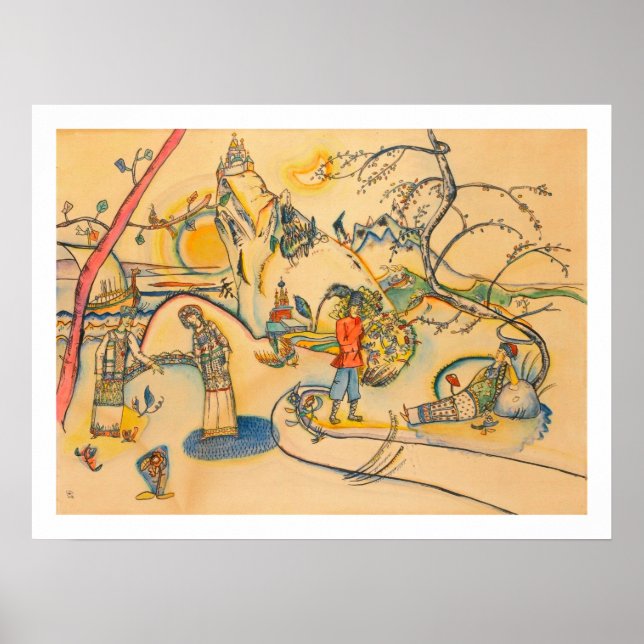 Póster Kandinsky, 1915 - Acuarela sin título (Frente)