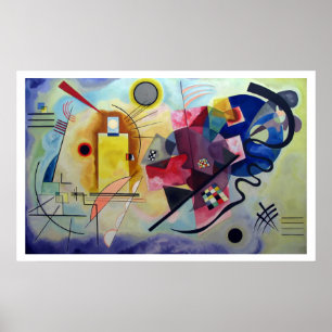 Póster Kandinsky 1925/amarillo/rojo/azul/pixdezines