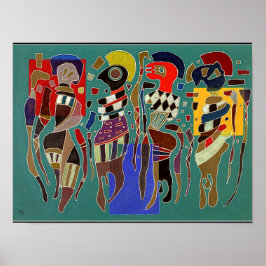 Póster Kandinsky - 4 cifras en 3 cuadrados