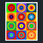Póster Kandinsky #5<br><div class="desc">Resumen de diseño geométrico al estilo de Vassily Kandinskiy por Rockett Graphics.</div>