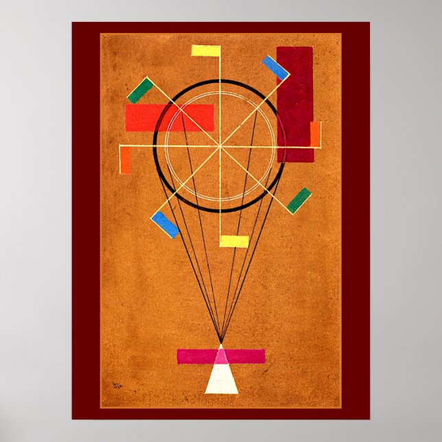 Póster Kandinsky - Alegre pintura abstracta, (Frente)