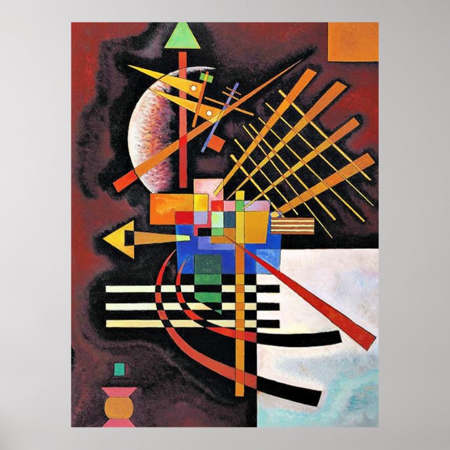 Póster Kandinsky - Arriba e Izquierda, (Frente)