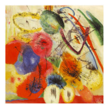 Kandinsky Black Strokes Resumen de pintura