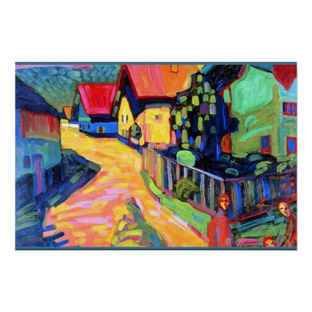 Póster Kandinsky - Calle Murnau con mujeres, (Anverso)